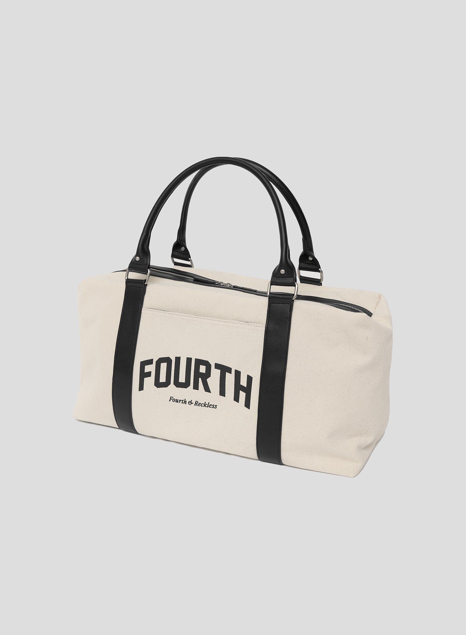 Beige Fourth Branded Weekend Duffle Bag